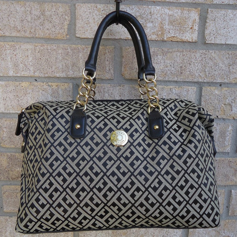 Tommy Hilfiger TH Logo Signature canvas Satchel